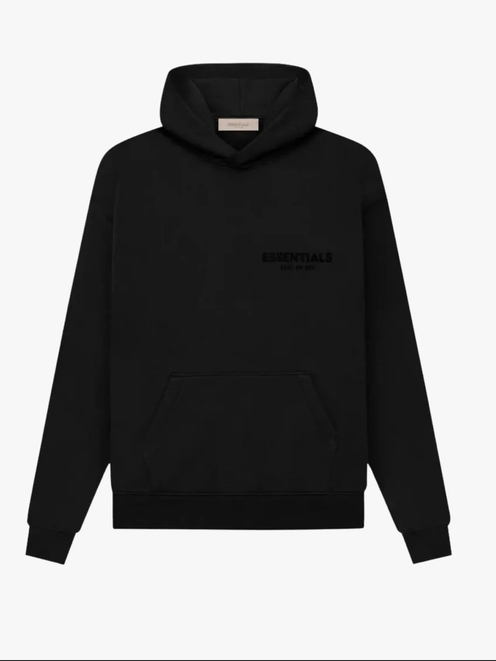 BNWT Stretch Limo Essentials Black Pullover Hoodie with Subtle Chest Logo